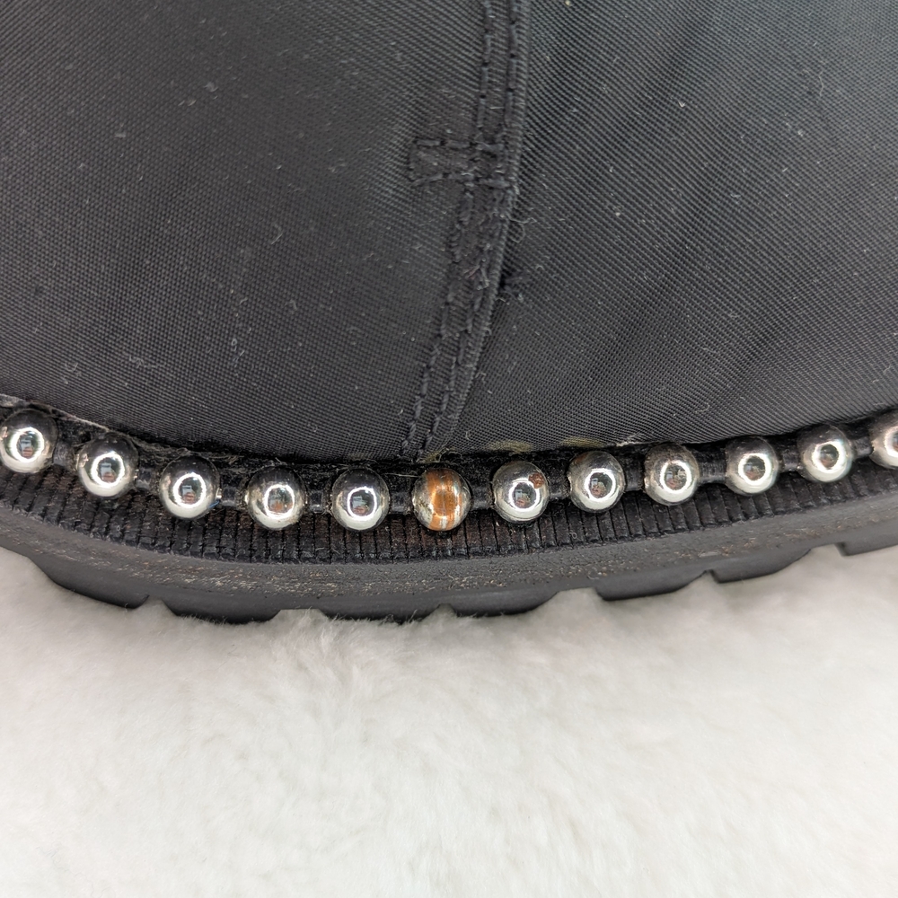 Alexander Wang Nylon Cooper Black And Orange Ankle Boots with Silver Studs - Picture 7 of 13
